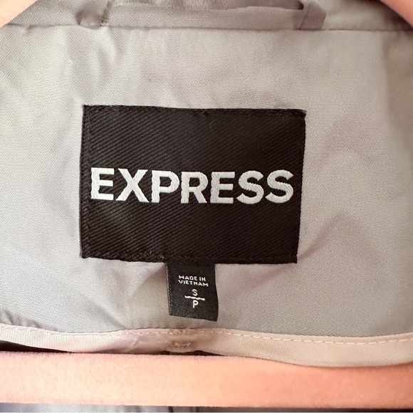 Express Gray Zip Up Anorak Windbreaker Rain Jacket sz Small - Picture 5 of 6